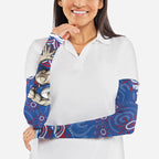 Personalized Western Bulldogs Football Mascot Arm Sleeves Aboriginal Dot Art - Dreamtime Football Mascot