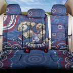 Personalized Western Bulldogs Football Mascot Back Car Seat Cover Aboriginal Dot Art - Dreamtime Football Mascot