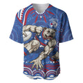 Personalized Western Bulldogs Football Mascot Baseball Jersey Aboriginal Dot Art - Dreamtime Football Mascot