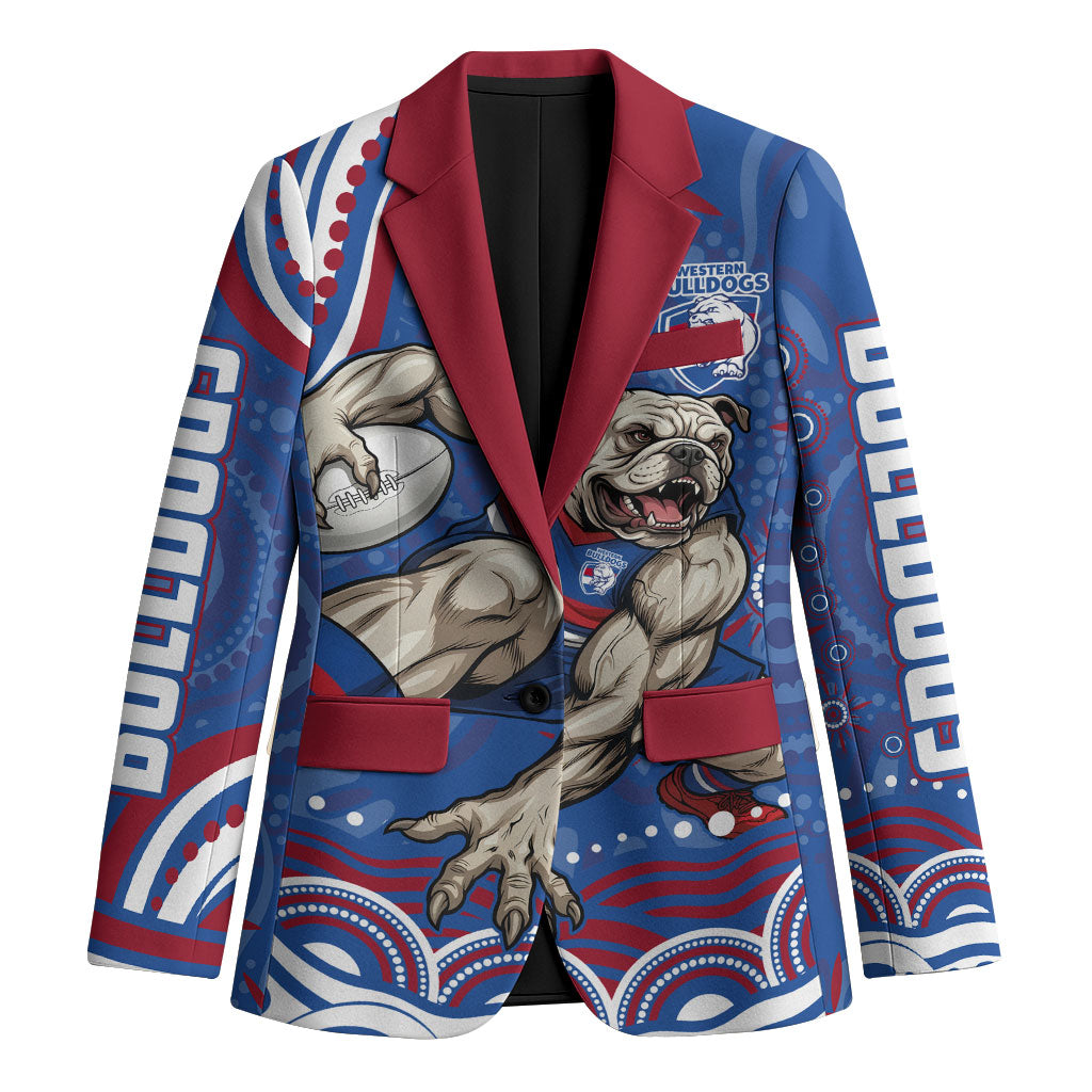 Personalized Western Bulldogs Football Mascot Blazer Aboriginal Dot Art - Dreamtime Football Mascot