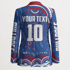 Personalized Western Bulldogs Football Mascot Blazer Aboriginal Dot Art - Dreamtime Football Mascot