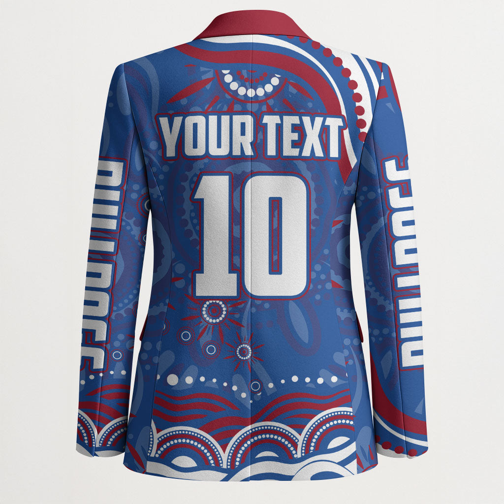Personalized Western Bulldogs Football Mascot Blazer Aboriginal Dot Art - Dreamtime Football Mascot