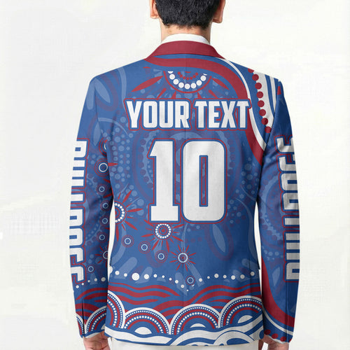 Personalized Western Bulldogs Football Mascot Blazer Aboriginal Dot Art - Dreamtime Football Mascot