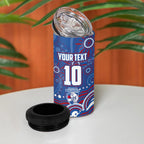 Personalized Western Bulldogs Football Mascot 4 in 1 Can Cooler Tumbler Aboriginal Dot Art - Dreamtime Football Mascot