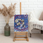 Personalized Western Bulldogs Football Mascot Canvas Wall Art Aboriginal Dot Art - Dreamtime Football Mascot