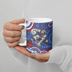 Personalized Western Bulldogs Football Mascot Ceramic Mug Aboriginal Dot Art - Dreamtime Football Mascot