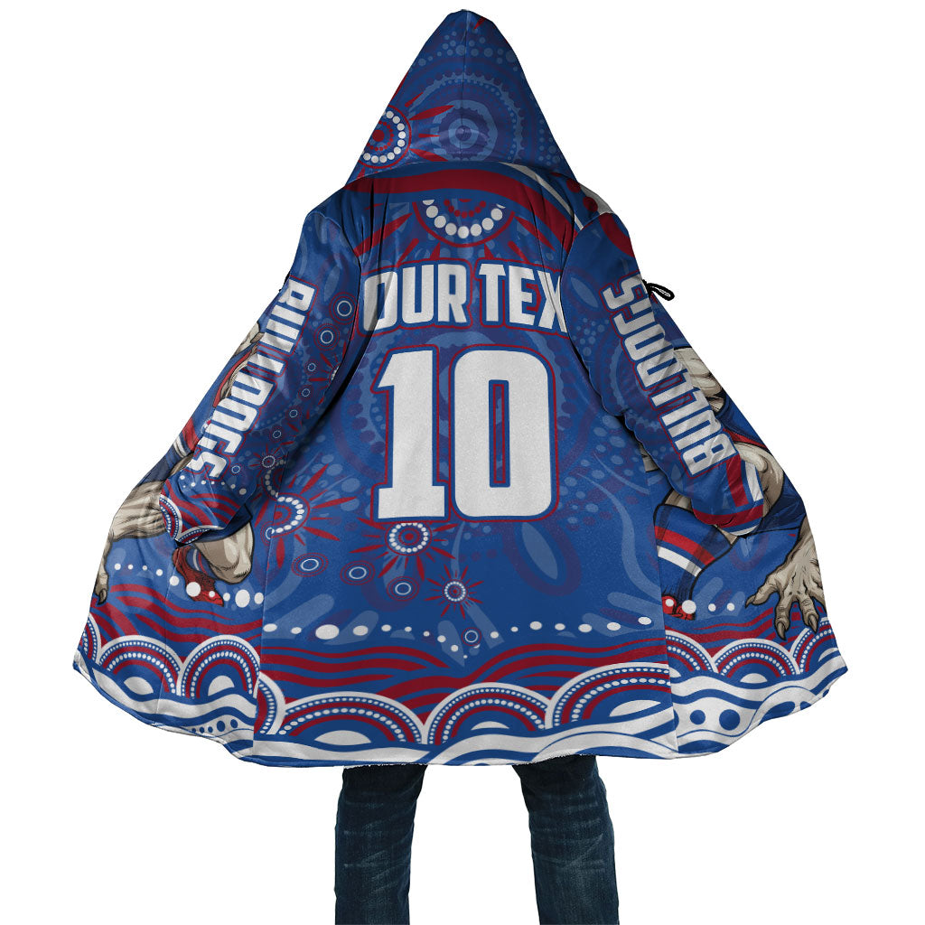 Personalized Western Bulldogs Football Mascot Cloak Aboriginal Dot Art - Dreamtime Football Mascot
