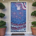 Personalized Western Bulldogs Football Mascot Door Cover Aboriginal Dot Art - Dreamtime Football Mascot
