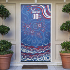 Personalized Western Bulldogs Football Mascot Door Cover Aboriginal Dot Art - Dreamtime Football Mascot