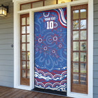 Personalized Western Bulldogs Football Mascot Door Cover Aboriginal Dot Art - Dreamtime Football Mascot
