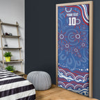 Personalized Western Bulldogs Football Mascot Door Cover Aboriginal Dot Art - Dreamtime Football Mascot