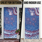 Personalized Western Bulldogs Football Mascot Door Cover Aboriginal Dot Art - Dreamtime Football Mascot