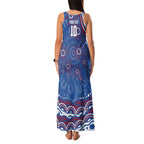 Personalized Western Bulldogs Football Mascot Family Matching Tank Maxi Dress and Hawaiian Shirt Aboriginal Dot Art - Dreamtime Football Mascot