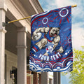 Personalized Western Bulldogs Football Mascot Garden Flag Aboriginal Dot Art - Dreamtime Football Mascot