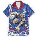 Personalized Western Bulldogs Football Mascot Hawaiian Shirt Aboriginal Dot Art - Dreamtime Football Mascot