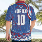 Personalized Western Bulldogs Football Mascot Hawaiian Shirt Aboriginal Dot Art - Dreamtime Football Mascot