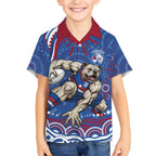 Personalized Western Bulldogs Football Mascot Hawaiian Shirt Aboriginal Dot Art - Dreamtime Football Mascot