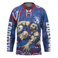 Personalized Western Bulldogs Football Mascot Hockey Jersey Aboriginal Dot Art - Dreamtime Football Mascot