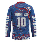Personalized Western Bulldogs Football Mascot Hockey Jersey Aboriginal Dot Art - Dreamtime Football Mascot