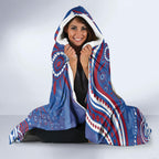 Personalized Western Bulldogs Football Mascot Hooded Blanket Aboriginal Dot Art - Dreamtime Football Mascot