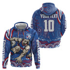 Personalized Western Bulldogs Football Mascot Hoodie Aboriginal Dot Art - Dreamtime Football Mascot