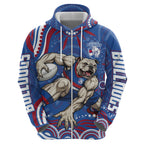 Personalized Western Bulldogs Football Mascot Hoodie Aboriginal Dot Art - Dreamtime Football Mascot