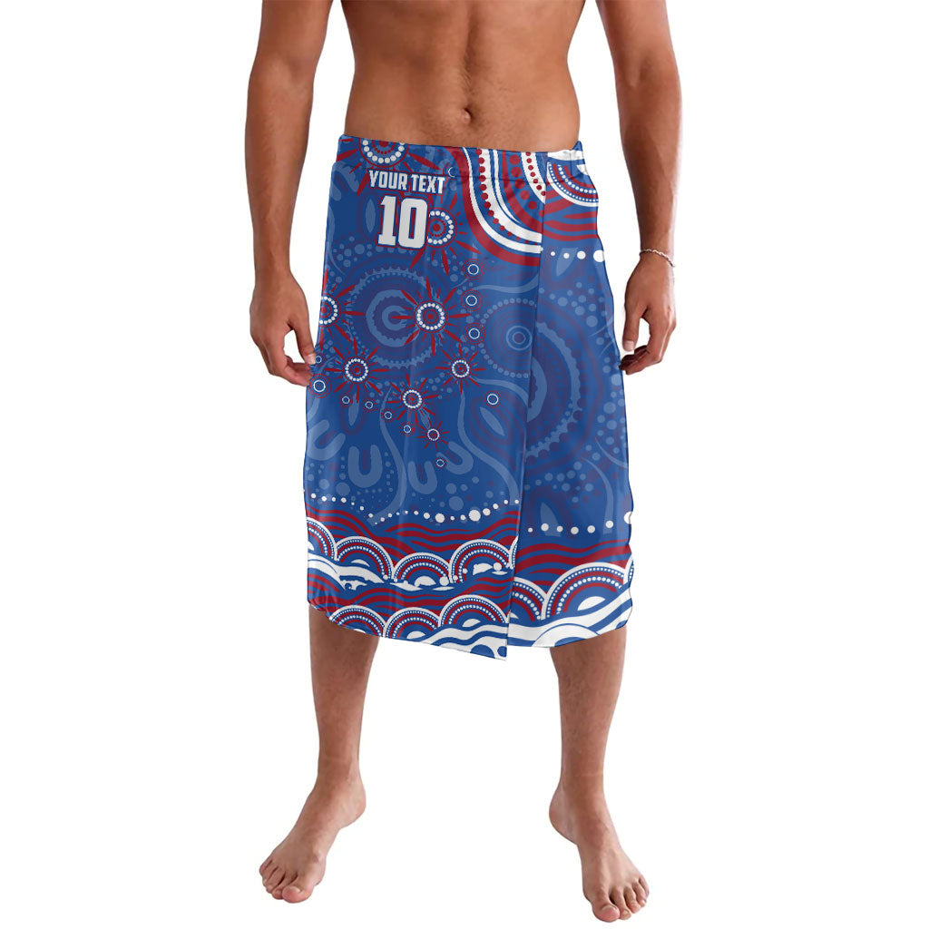 Personalized Western Bulldogs Football Mascot Lavalava Aboriginal Dot Art - Dreamtime Football Mascot