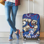 Personalized Western Bulldogs Football Mascot Luggage Cover Aboriginal Dot Art - Dreamtime Football Mascot