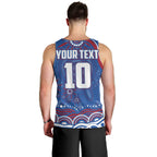 Personalized Western Bulldogs Football Mascot Men Tank Top Aboriginal Dot Art - Dreamtime Football Mascot