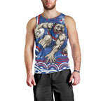 Personalized Western Bulldogs Football Mascot Men Tank Top Aboriginal Dot Art - Dreamtime Football Mascot