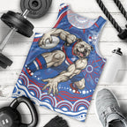 Personalized Western Bulldogs Football Mascot Men Tank Top Aboriginal Dot Art - Dreamtime Football Mascot