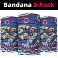 Personalized Western Bulldogs Football Mascot Neck Gaiter Aboriginal Dot Art - Dreamtime Football Mascot