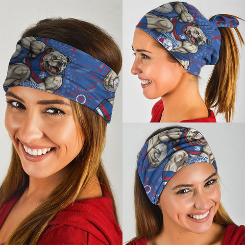 Personalized Western Bulldogs Football Mascot Neck Gaiter Aboriginal Dot Art - Dreamtime Football Mascot