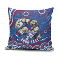 Personalized Western Bulldogs Football Mascot Pillow Cover Aboriginal Dot Art - Dreamtime Football Mascot
