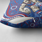 Personalized Western Bulldogs Football Mascot Pillow Cover Aboriginal Dot Art - Dreamtime Football Mascot