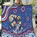 Personalized Western Bulldogs Football Mascot Quilt Aboriginal Dot Art - Dreamtime Football Mascot