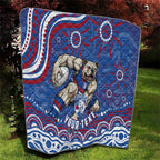 Personalized Western Bulldogs Football Mascot Quilt Aboriginal Dot Art - Dreamtime Football Mascot