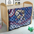 Personalized Western Bulldogs Football Mascot Quilt Aboriginal Dot Art - Dreamtime Football Mascot