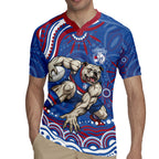 Personalized Western Bulldogs Football Mascot Rugby Jersey Aboriginal Dot Art - Dreamtime Football Mascot