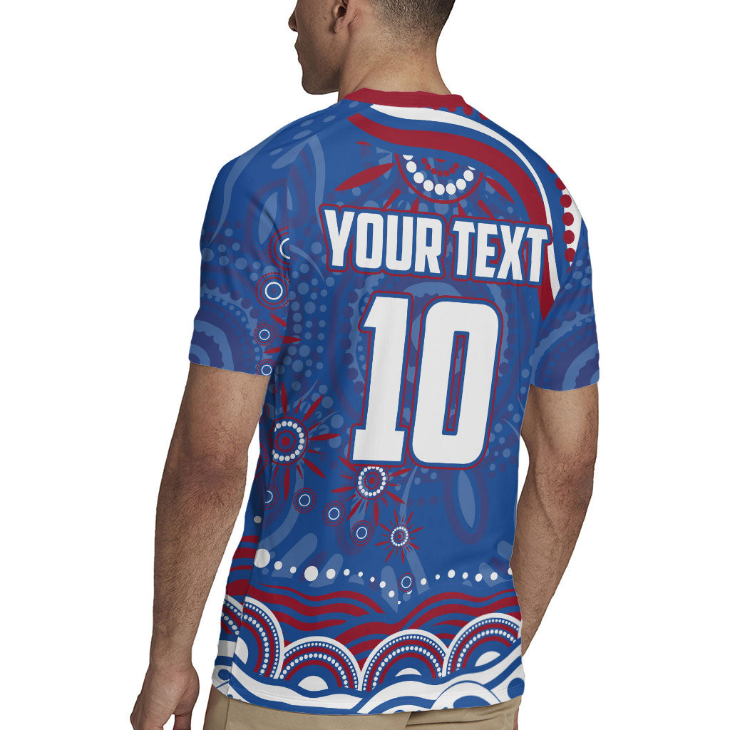 Personalized Western Bulldogs Football Mascot Rugby Jersey Aboriginal Dot Art - Dreamtime Football Mascot
