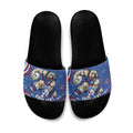 Personalized Western Bulldogs Football Mascot Slide Sandals Aboriginal Dot Art - Dreamtime Football Mascot