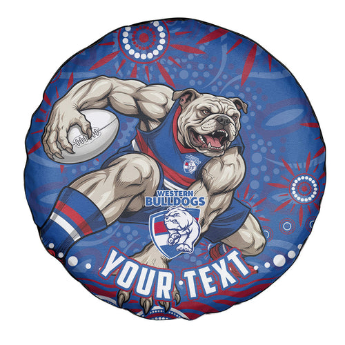 Personalized Western Bulldogs Football Mascot Spare Tire Cover Aboriginal Dot Art - Dreamtime Football Mascot