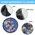Personalized Western Bulldogs Football Mascot Spare Tire Cover Aboriginal Dot Art - Dreamtime Football Mascot