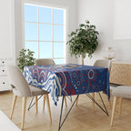 Personalized Western Bulldogs Football Mascot Tablecloth Aboriginal Dot Art - Dreamtime Football Mascot