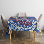Personalized Western Bulldogs Football Mascot Tablecloth Aboriginal Dot Art - Dreamtime Football Mascot