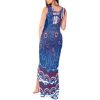 Personalized Western Bulldogs Football Mascot Tank Maxi Dress Aboriginal Dot Art - Dreamtime Football Mascot