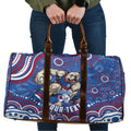 Personalized Western Bulldogs Football Mascot Travel Bag Aboriginal Dot Art - Dreamtime Football Mascot