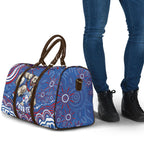 Personalized Western Bulldogs Football Mascot Travel Bag Aboriginal Dot Art - Dreamtime Football Mascot
