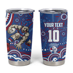 Personalized Western Bulldogs Football Mascot Tumbler Cup Aboriginal Dot Art - Dreamtime Football Mascot