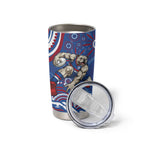Personalized Western Bulldogs Football Mascot Tumbler Cup Aboriginal Dot Art - Dreamtime Football Mascot